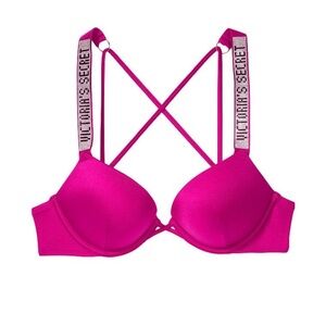 New! Victoria’s Secret bombshell rose pink shine strap bikini top 4555